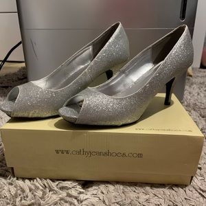 Cathy Jean silver heels